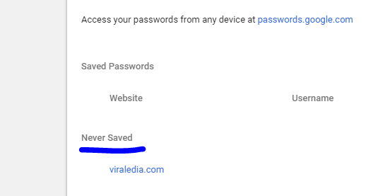 saving password in browser